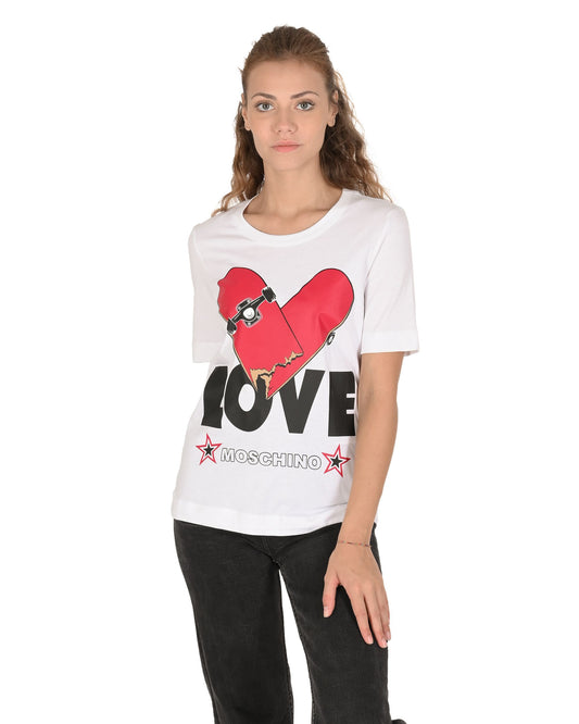 Love Moschino White T-Shirt (101690) Women