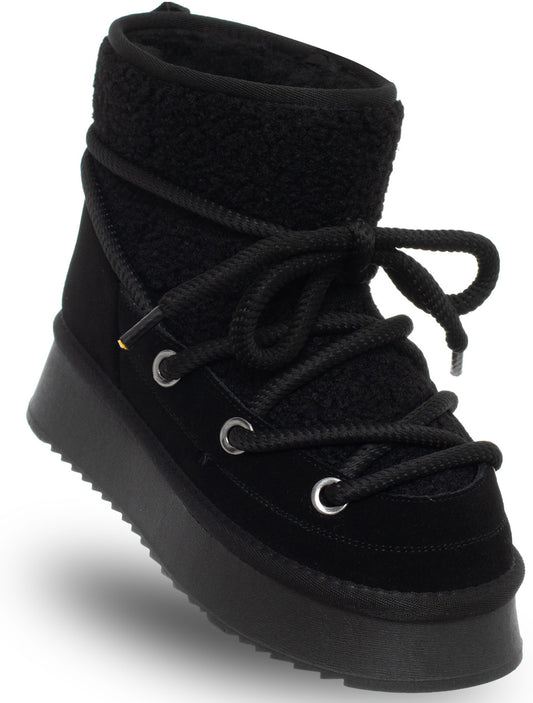 SOLO SOPRANI COUTURE Leather Ankle Boots SCW421P17/01 LUNAR BLACK (5872) Women
