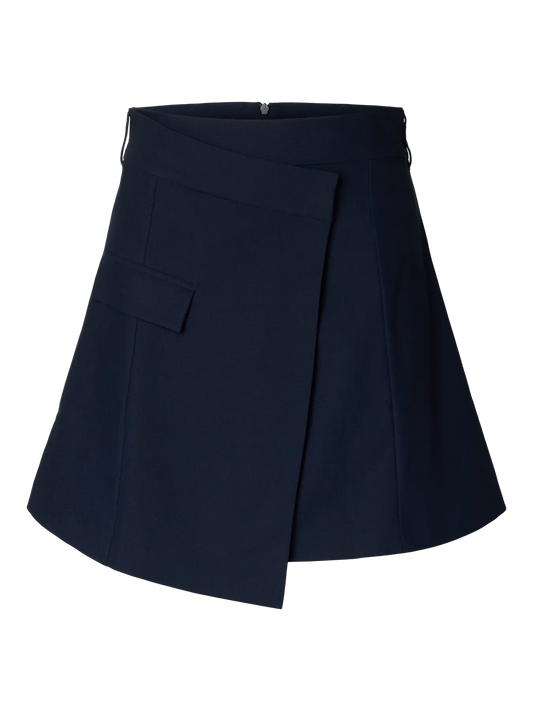 Tora High Waist Short Asymetric Skirt Dark Sapphire (16100533) Women